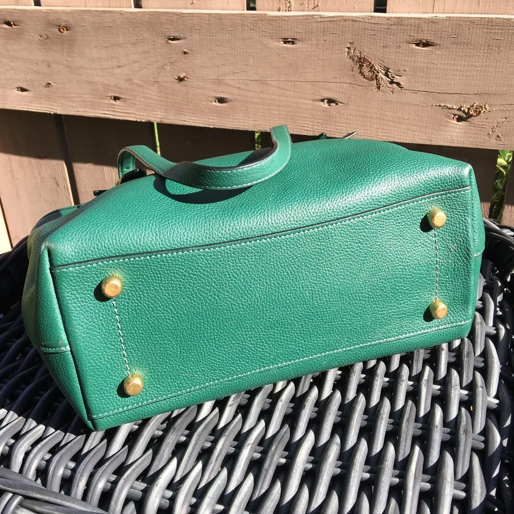 Authentic Green Coach Zip Top Tote - EUC - Picture 7 of 13